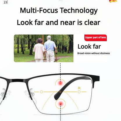 Ultra-lightweight anti-blue light integrated Progressive reading glasses