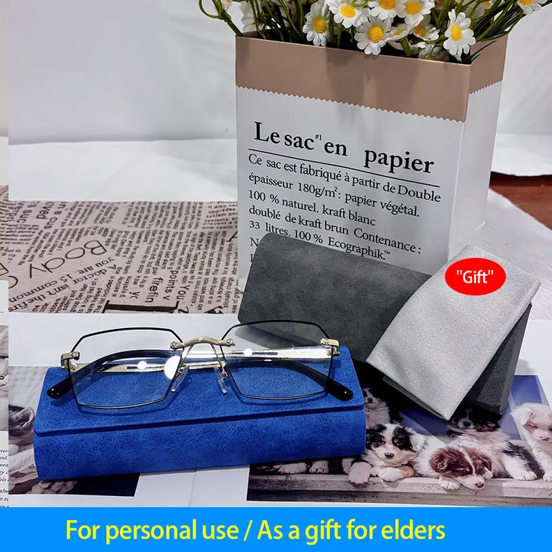 Gafas de lectura ultraligeras, adaptables y de precisión con enfoque ajustable, portátiles, antifatiga, protección ocular, lentes HD, cómodas para leer.