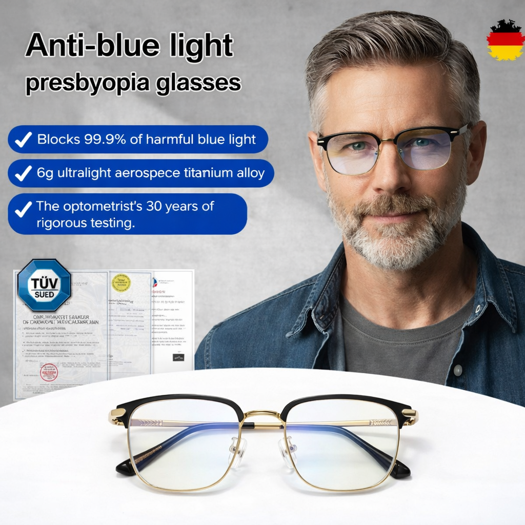 Intelligent Auto-Focus Blue-Light Readers That Instantly Adjust to Your Vision(+1.0~+7.0) — No Rx