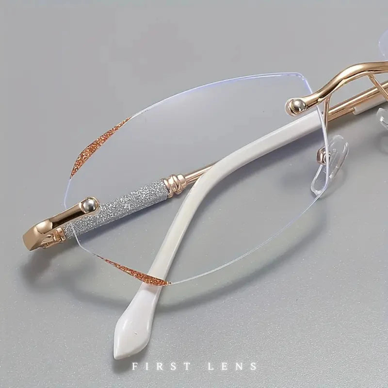 Gafas progresivas ultraligeras sin montura con protección contra luz azul y rayos UV (+1.0~+7.0) 