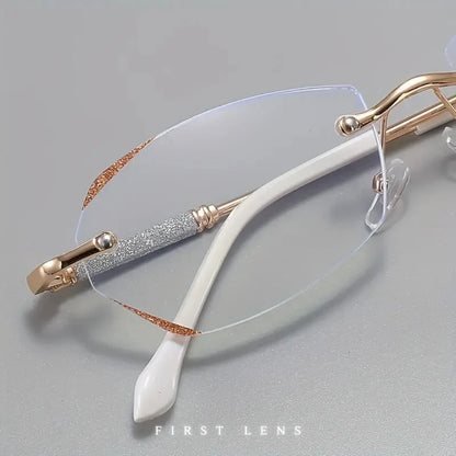 Gafas progresivas ultraligeras sin montura con protección contra luz azul y rayos UV (+1.0~+7.0) 
