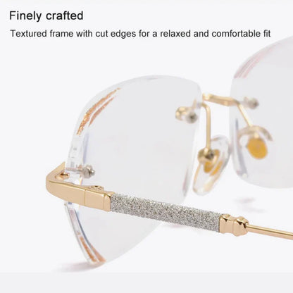 Gafas progresivas ultraligeras sin montura con protección contra luz azul y rayos UV (+1.0~+7.0) 